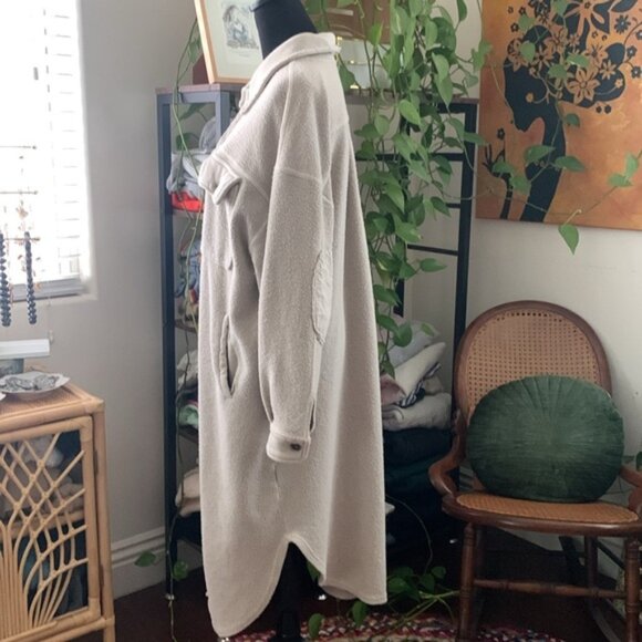 Free People We The Free Long Ruby Button Down Jacket Shacket - Picture 2 of 5